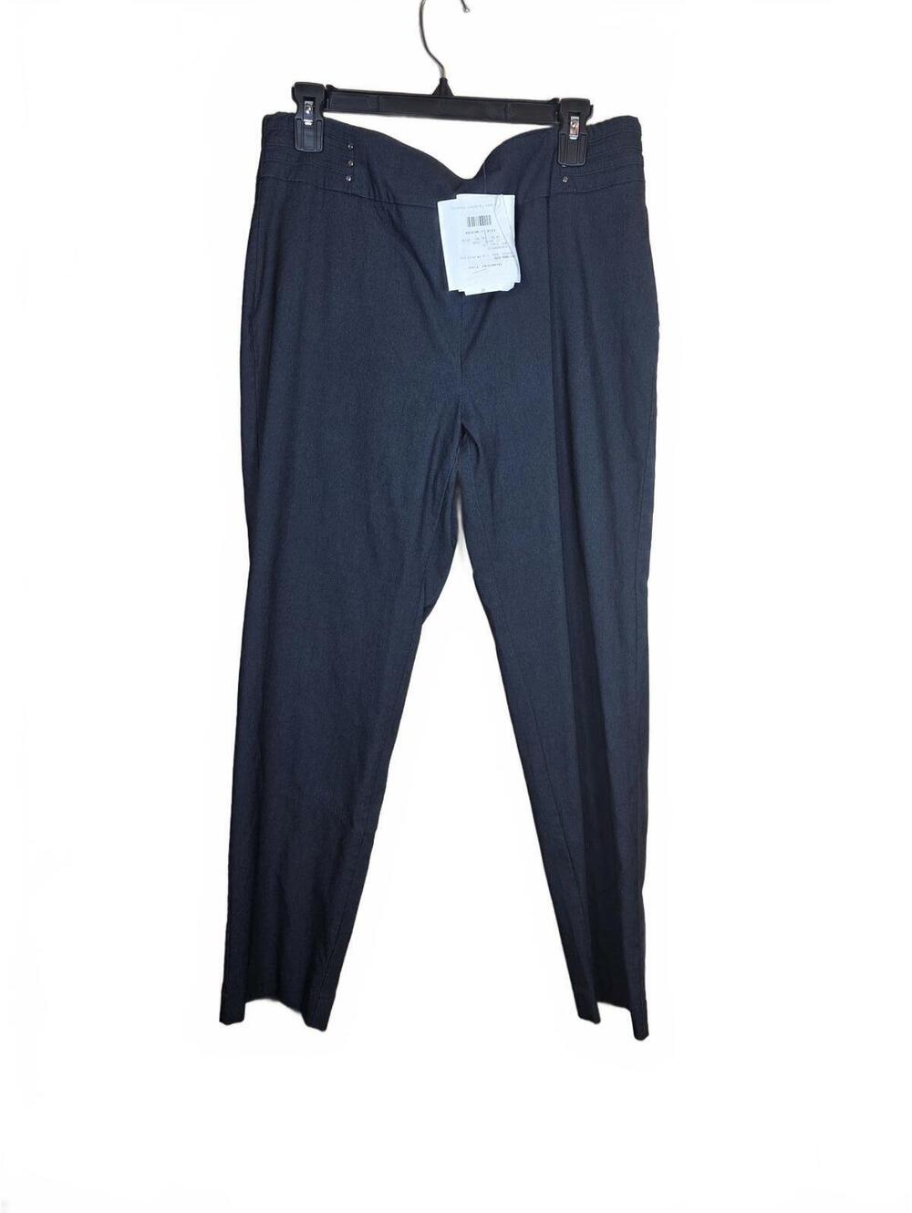 JM COLLECTION WOMENS STUDDED-RIVET ANKLE PA WAVERLY DENIM L SHORT
